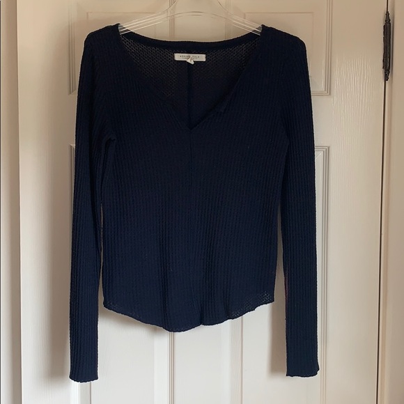Aeropostale Tops - Aeropostale Long-sleeve navy blue lounge shirt